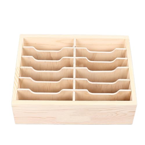 Handybox aus Holz mit 12 Fächern, Großem Fassungsvermögen, Besserer Aufbewahrung, Praktischer Verwendung, Tollem Material, Robustem Design, für die Tischorganisation zu Hause, Im