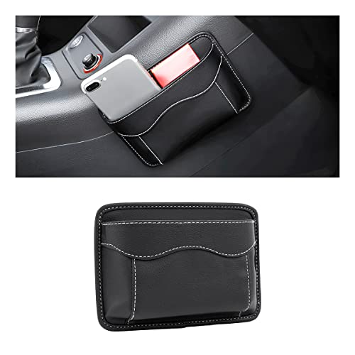 CGEAMDY Seitentasche für Autositze, Mini-Organizer aus Leder, seitliche Aufbewahrungstasche für Autositze, geeignet zum Organisieren von Dokumenten, Ordnern, Notizblöcken etc