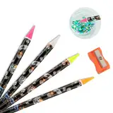 Diamant Painting Wachsstifte 4 Stück Strass Picker Nageldesign Stifte Strass Selbstklebende Wachsstift für Diamant Applikatoren Nagelstift Dotting DIY Maniküre Werkzeuge mit Bleistiftspitzer