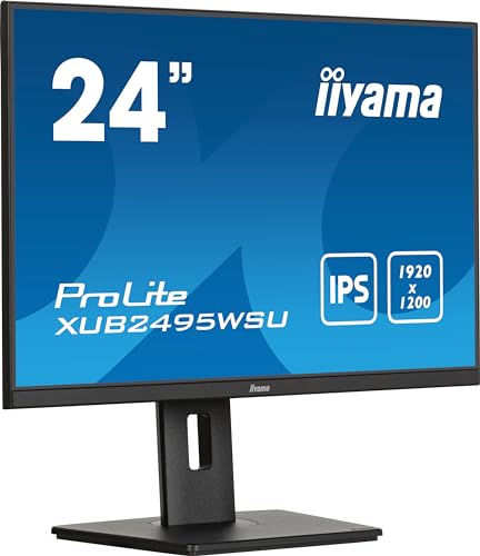 iiyama Prolite XUB2495WSU-B7 61,1cm 24,1" IPS LED-Monitor WUXGA 16:10 HDMI DP USB3.2 USB-C Slim-Line Höhenverstellung Pivot schwarz