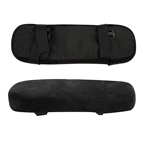 Ballery Armlehnen Pads, 2 Stück Ergonomische Armlehnen Polster aus Schaum Anti-Rutsch Support Abdeckungen Kissen Büro- und Gaming Stuhl Armlehne Pad Arm Rest für Ellenbogen Komfort