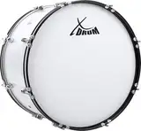 XDrum MBD-226 Marsch Bass Trommel, Fußball Pauke 26" x 12" (10,5 kg, 4 Ösen, Spannschrauben, inkl. Paar Schlägel, Tragegurte, Stimmschlüssel) weiß