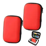 2 Stück Spielkarten Box, Spielkarten Etui, Aufbewahrungsbox Für Spielkarten Kartenspiele, Rot Spielkarten-Deck-Hülle wasserdichte Spielkartenaufbewahrung, Kleine Tasche Mit Reißverschluss