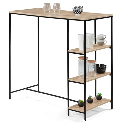 IDMarket - Bartisch Detroit für 2 bis 4 Personen, industrielles Design