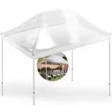 GRAFT Pavillon Abdeckung 3x4m | Schutzhaube für Gartenpavillon | Pavillondach Regenschutz | Gazebo Ersatzbezug | Wasserdicht Transparent | Wasserfeste Pavillon Abdeckplane | Wetterschutz Gartenzelt