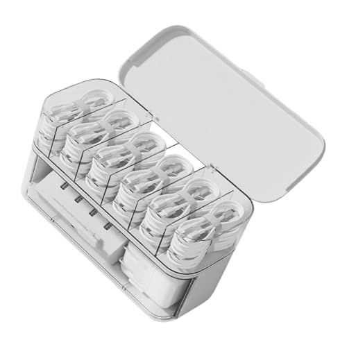 GMBYLBY Mehrere Kabelorganisatoren Box 10 Fächer Staubdes Designs Zubehör Für Aufräumarbeiten Zu Hause Und Büros Platzeinsparung