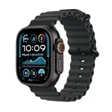 Apple Watch Ultra 2 (GPS + Cellular 49 mm) Smartwatch, Sportuhr mit Titangehäuse in Schwarz und Ocean Armband in Schwarz (One Size). Fitnesstracker, präzises GPS, extra Lange Batterielaufzeit