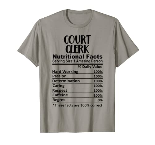 Gerichtsschreiberin Nährwertangaben Lustig T-Shirt