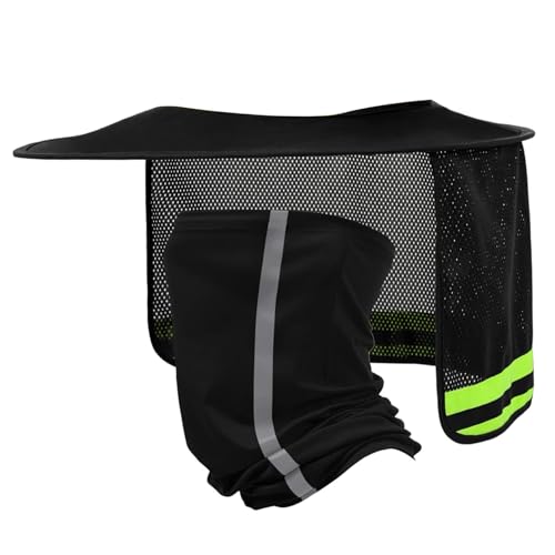 Hardhut Sonnenschatten voller Krempe 1 Set hohe Sichtbarkeit Hardhat Sonnenschatten und Nacken Gampfer Bandana Gesichtsschalkleinsfaltbares Messhelm Visier Visor