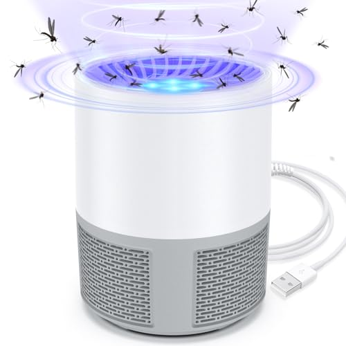 Insektenvernichter Elektrisch, UV Mückenlampe Fliegenfalle Innenbereich Mückenfalle Mückenschutz, USB Mosquito Repellent Tragbare Fliegenfallen für Schlafzimmer, Wohnzimmer Büro, Küche und Camping