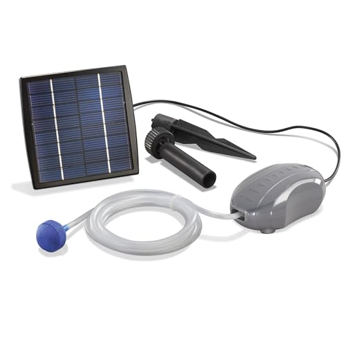 Esotec Teichbelüfter Solar AIR S | Sauerstoffpumpe für Teich Teichpumpe solar Luftpumpe für Gartenteich Teich-Zubehör Belüftungspumpe Solarpumpe Solarteichpumpe | 120l/h 101870