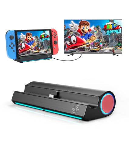 Switch Dock für Switch/Switch OLED, tragbare Switch Dockingstation für TV mit 4K HDMI/Type-C Port/USB 3.0 Port (SW-2302DA)