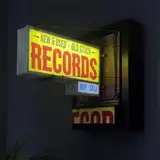 Retro Wandleuchte für Plattenläden, Handgefertigte Retro Wandleuchte für Schallplatten, LED-Neon-Dekor, Einzigartiges Geschenk für Plattensammler und Musikliebhaber