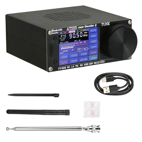 HamGeek ATS25 Max Decoder II Version Vollband Funkempfänger FM SW SSB MW LW Empfänger mit 2,4-Zoll Touchscreen