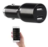 Lescars GPS Fahrtenbuch: Kfz-Fahrtenbuch-Adapter & USB-Ladegerät, Bluetooth, App, Quick Charge (Elektronisches, GPS Tracker Auto, Kalender)