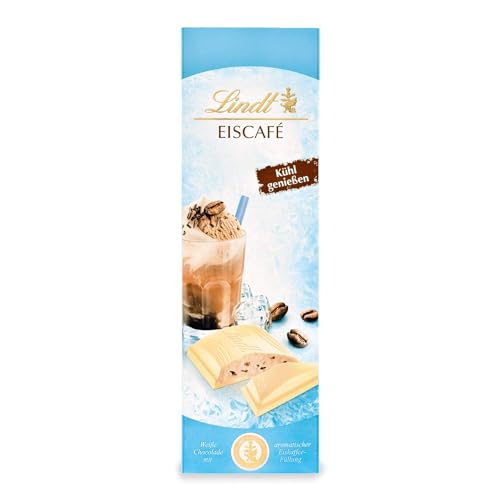 Lindt Schokolade Eiscafé |100 g Tafel | Weiße Schokolade mit aromatischer Eiscafé-Créme-Füllung | Kühl genießen | Schokoladentafel | Schokoladengeschenk