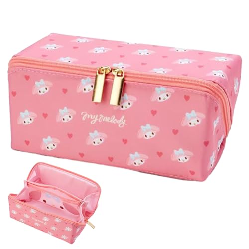 M-elody Kawaii Kosmetiktasche, Niedliche Cartoon Kosmetiktasche, Kawaii Federmäppchen Cartoon Tiere Kosmetiktasche Tragbare Make-up-Aufbewahrungstasche für Reisezubehör