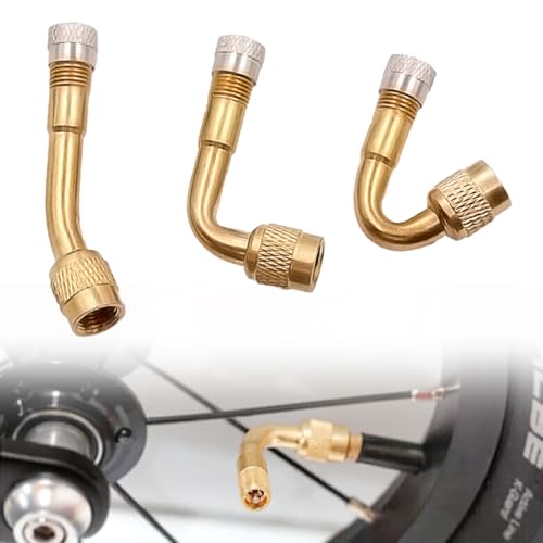 KFDDRN Ventilverlängerung Autoventil Adapter Fahrrad Ventile Adapter Ventiladapter Winkel Französisches Ventil Adapter Reifenventilverlängerung Für Auto Motorrad Fahrrad Scooter 45 90 135 Grad