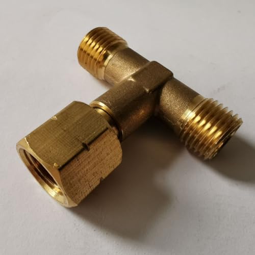SZH Gas Doppelabzweig 1/4" ohne Regulier-ventil einfacher Abzeig um 2 Gasgeräte mit Gas zu versorgen