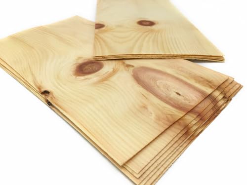 Echtholz Furnier Set – 4–5 Furnier Holzfurniere, Ideal für Modellbau, Ausbesserungsarbeiten, Intarsien, DIY, Restauration, Intarsien, Schmuck & Bastelprojekte (Zirbe)