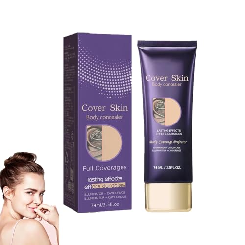 Camouflage Creme – Wasserfeste Abdeckcreme für Besenreiser, Tattoos & Narben – Langhaltende Deckkraft – Mit Pflegeextrakten – Für Beine, Arme & Körper (natürliche Farbe, 74ml)