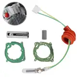 GOEDCH Keramik Pin Glühkerze Kit: Standheizung Keramik Glühkerze Universal, Standheizung Zubehör Ersatzteile mit Glühkerzen und 2 Dichtungen und Filter für Auto Lkw Boot(12V-5KW)