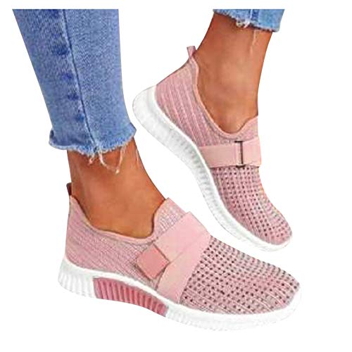 Fannyfuny Sneaker Damen Hellblau Wedges Keilabsatz Schuhe Sale Mesh Schutzschuhe Trainingsschuhe Walkingschuhe Straßenschuhe Plate Schuhe für Gehen Laufen Joggen Sports