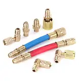 Suuonee Kälteanschluss Adapter Kit, 8 Teile/Satz Klimaanlagen Kälteanschluss R-12A/C-Adapter-Schläuche R134A R12