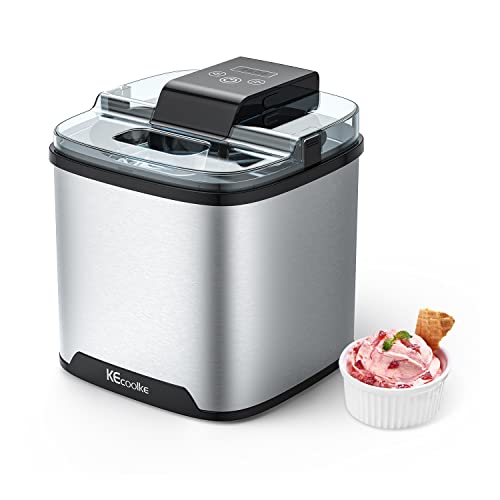 Speiseeisbereiter, Eismaschine, Elektrische Eismaschine Soft Serve Homemade KECOOLKE 2 L Frozen Yogurt, Sorbet, Gelato