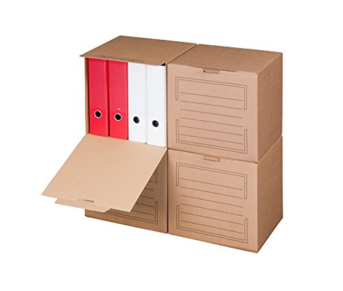 Smartbox Pro Archiv-Multibox mit Automatikboden Ablagebox, 5er Pack, braun