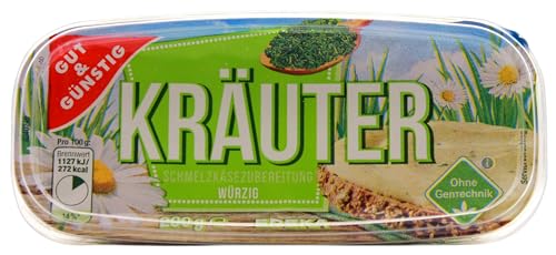 Gut & Günstig Schmelzkäsezubereitun Kräuter, 10er Pack (10 x 200g)