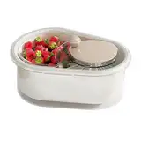 Generisch Obst-Reinigungsschleuder,Große Obst-Waschschleuder,manuelle Gemüseschleuder,Obstwaschschüssel,Gemüs E Waschmaschine,effektive Reinigungsschleuder,Lebensmittelwa Für Beeren,Grüne
