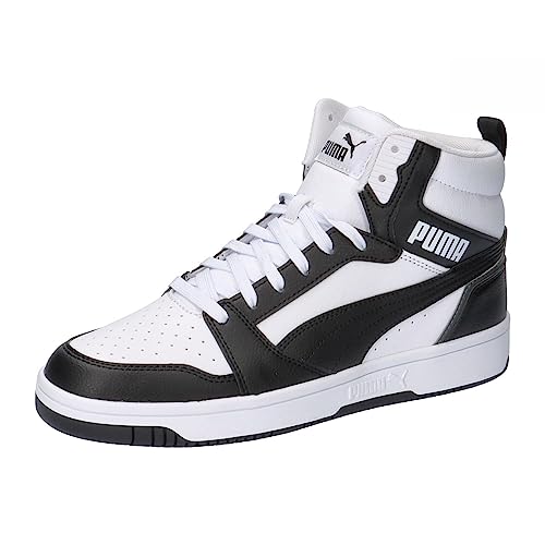 PUMA Unisex Rebound V6 Sneaker, White Black Shadow Gray White, 42 EU