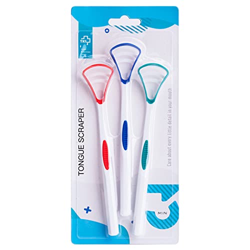 Y-Kelin Zungenschaber Zungenreiniger-Set mit 3 Farben (Zungenbürste 3 Packungen)