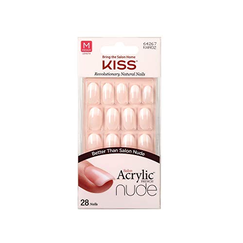 Kiss Salon Acryl Nude Französische Nägel Beige 28 Stück (1er Pack)