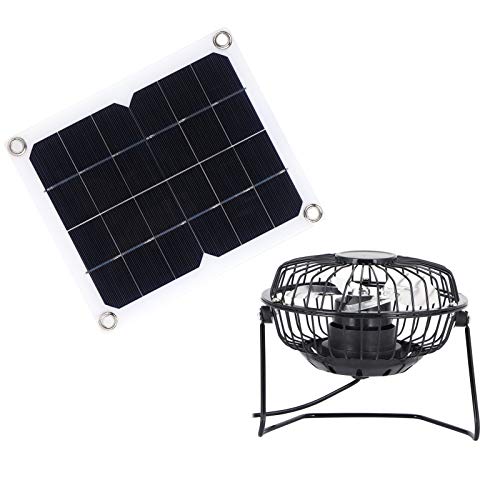 Solarlüfter, Solardachlüftungslüfter Solarabluft 10W Solar -Solarpanel mit Kühllüfter Photovoltaik Solarpanel mit Lüfter und 2 und 4 Saugnapfe für Heimhäuser -Hundehäuser zu Hause Hundehaus.