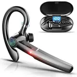 Bluetooth Headset Telefon mit Mikrofon Bluetooth Kopfhörer Kabellos,48Hrs Talk Wireless Headset Bluetooth Freisprech,In Ear Kopfhörer Business/Büro/Geschäft/Fahren für iPhone Samsung Android Handy