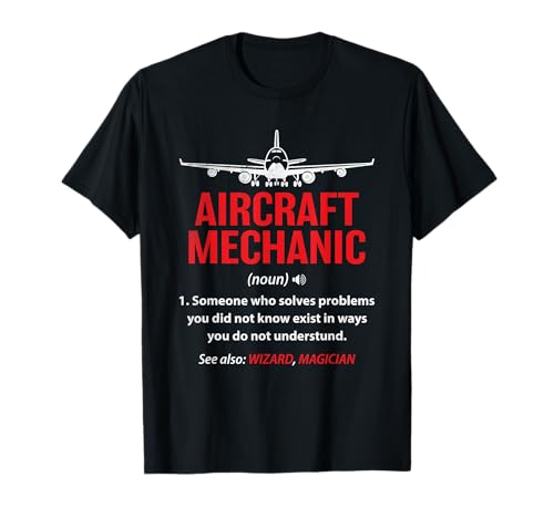 Flugzeugmechaniker Definition Flugzeugwartungstechniker T-Shirt