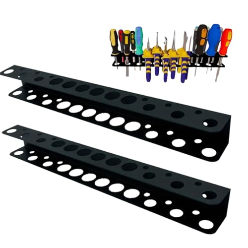 Generisch 2 Stück Schraubendreher Halter, Zangenhalter Wandhalterung, Wandmontierter Werkzeug Organizer, Schraubendreher Organizer, Schraubendreherständer Metall Werkstatt Werkzeugregal