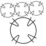 BESTYASH 4Stücke Rutschfester Wok Ring für Gasherd Stabile Montagehalterung für Runde Wok Pfannen Langlebig und Robust für Kleine Töpfe und Kompakt und Platzsparend