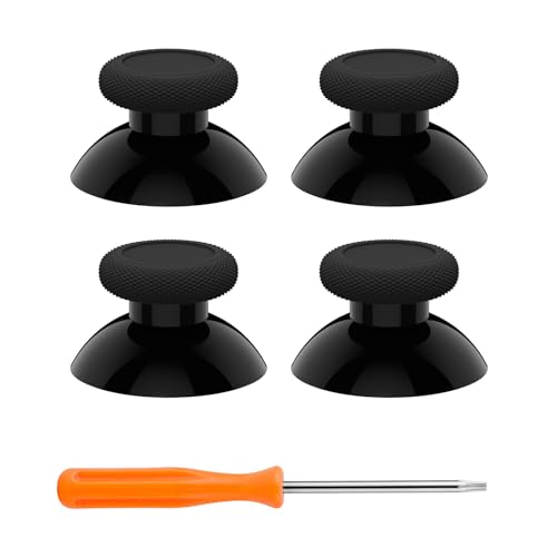 eXtremeRate 4Pcs Thumbsticks für Xbox Series X/S Controller, Analog Sticks Analogsticks Joysticks Aufsätze für Xbox One Standard,für Xbox One X/S,für Xbox One Elite V1 Controller-Schwarz