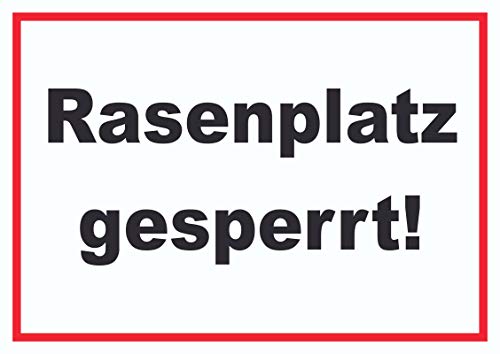 HB-Druck Rasenplatz gesperrt Schild A4 (210x297mm)