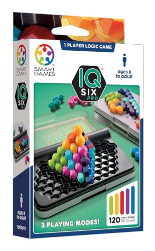 Smart Games - IQ Six Pro, Puzzle Game with 120 Challenges, 3 Playing Modes, 8+ Years