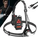 MUPAS Lauflicht | Lauflampe Joggen Einstellbarer Abstrahlwinkel | 500 Lumen | IP65 Wasserdicht | Lange Ausdauer | USB-C Ladenl | Hintere Warnblinkfunktion | Laufen, Spazierengehen, Hundeangeln