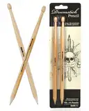 SUCK UK Drumstick-Bleistift (2er-Packung), Trommelstöcke, Schlagzeug, Schlagzeug Sticks, Bleistifte, Schreibwaren, Schreibzubehör, Stift, Stifte, Schreibtischspielzeug, Trommel