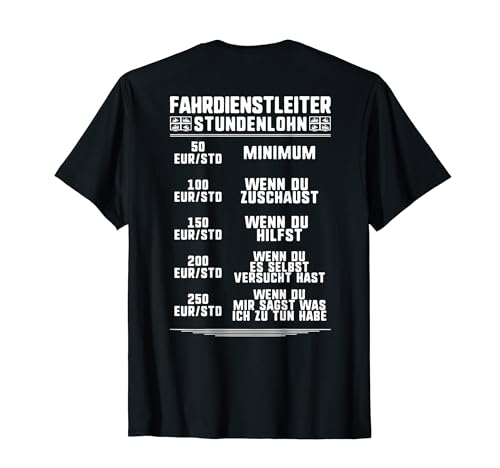 Eisenbahner Zugverkehr Stundenlohn Fahrdienstleiter T-Shirt