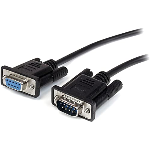 StarTech.com 2 m schwarzes Seriell Straight-Through DB9 RS232-Kabel - Stecker/Buchse