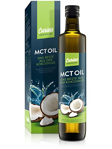 MCT-Öl aus 100% Kokosöl für Bulletproof-Coffee & Ketogene-Ernährung Vegan - 500ml Kokosnussöl neutral im Geschmack und Geruch, Caprinsäure C-10, Caprylsäure C-8