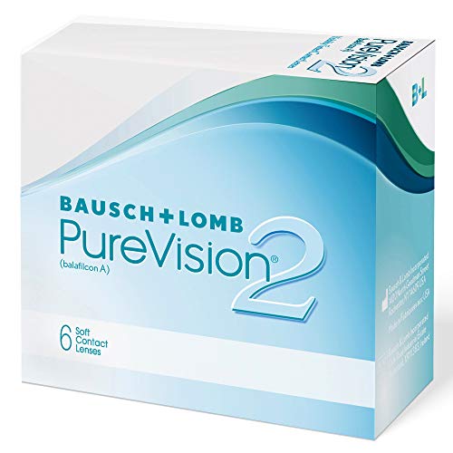 Bausch + Lomb PureVision 2 Monatslinsen, sehr dünne sphärische Kontaktlinsen, weich, 6 Stück / BC 8.6 mm / DIA 14 / -2.75 Dioptrien