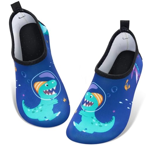 WAWSAM Kinder Strandschuhe Jungen Schwimmschuhe Aqua Schuhe (Blau, Kleinkind, 30, Numerisch (von/bis), EU Schuhgrößensystem, 31, M)